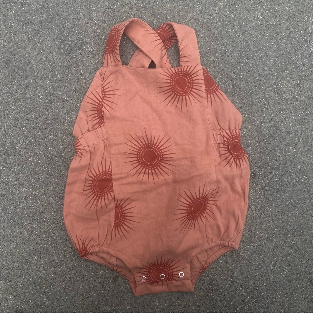 Kate Quinn Gauze Sun Cross Back Bubble Romper